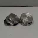 Ball Jar Stainless Steel One-Piece Mason Jar Lids, Wide Mouth, 6-Pack,Silver