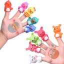 FUN LITTLE TOYS 10 PCS Easter Party Favors for Kids with Bunny Chick Finger Puppets Assorted Easter Egg Fillers, Easter Basket Stuffers for Toddlers Kids Gifts