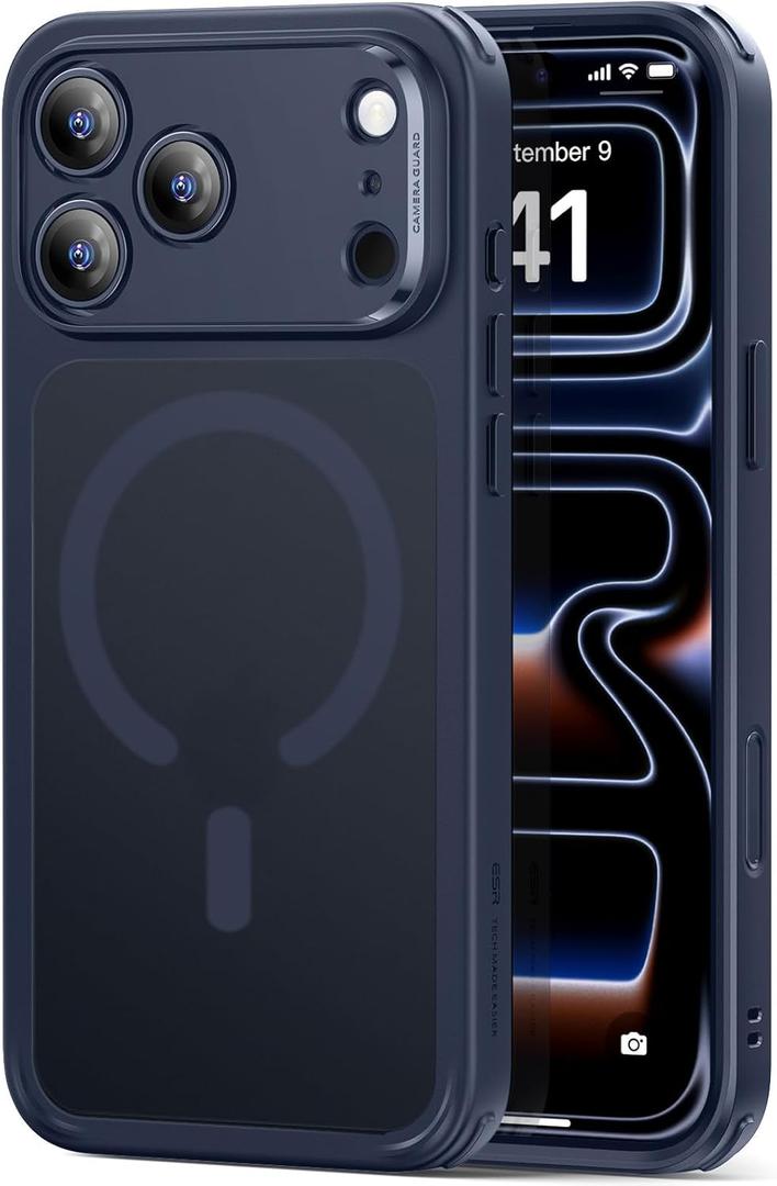 ESR for iPhone 17 Pro Case, Compatible with MagSafe, Shockproof Military-Grade Protection, Scratch-Resistant Back, Magnetic Phone Case for iPhone 17 Pro, Classic Hybrid Case, Frosted Blue