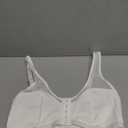 BRABIC White Post Surgery Bra Front Closure Bras for Women Mastectomy Surgical Everyday Bras, L