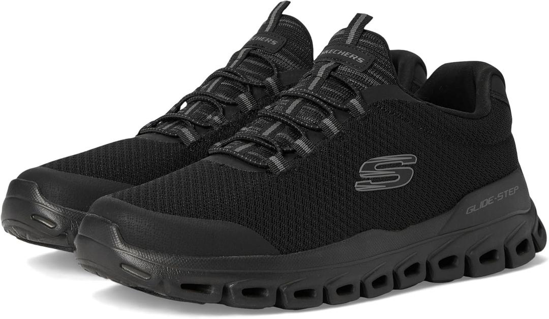 Skechers Men's Glide-Step Sylo Sneaker (10.5 Wide, Black/Black)