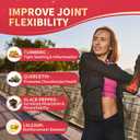 2 Pack Glucosamine Chondroitin Gummies, Glucosamine 1000mg, Chondroitin 750mg with MSM, Turmeric, Quercetin, Vitamin E, Calcium - Joint Health Support Supplement for Men & Women, Raspberry