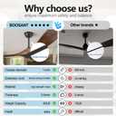 18 INCH Ceiling Fan Downrod With Extended Wires,1 inch Outside Diameter, Extension Rod Only Ceiling Fans Compatible, Not Threaded(Black) (18 INCH)