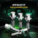 dynofit 12x1.25 OEM/Stock Wheel Lug Bolts, 20pcs ET 28mm Shank 19mm Hex 2.45 inch Length Solid Chrome Studs Set for 2015-2022 Je/ep Renegade, 2018-2022 Compass, 2014-2022 Cherokee and More