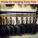 2 x DINGEE 8 Inch S Hooks Heavy Duty,6 Pack Extra Large Metal S Shaped Hooks for Hanging Plants Outdoors,Closet, Flower,Basket, Patio,Bird Feeders, Bird House,Pots and Pans (Black)