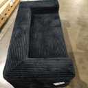 Boneless Couch, 4 L Shaped Blue Pieces, 1 Black Long Piece