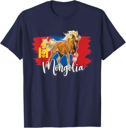 Mongolia Flag T-Shirt, Mongolia T-Shirt, Mongolia Shirt Women T-Shirt, Size M