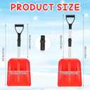 Lasnten 4 Pcs Kid's Snow Shovel Plastic Digging Lightweight Portable Beach Shovels for Kids Boys Girls Home Yard Garden Outdoor Activities Snow Removal(Red)