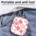 Compatible with AirPod 4th Generation 2024 Case, Shockproof Anti-Drop Protective Cover, Cute Case for Women Men with Keychain(Cute Pink Flower)