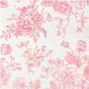 100 Floral Cocktail Napkins Pink and White Toile Paper Napkins 5 Vintage Pink Flower Bouquet Disposable Hand Towels for Bridal Baby Shower Christmas Tea Party Supplies