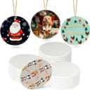 Sublimation Ornament Blanks for Christmas Tree Decor - Double Sided DIY Handmade Crafts (25)