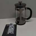 BAYKA French Press Coffee Maker, Travel Friendly, Easy to use, Large 304 Stainless Steel Press, Cold Brew Heat Resistant Thickened Borosilicate Pot for Camping Travel Gifts, 34 Ounce, Dark Pewter