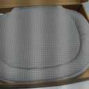 Waterproof Peanut Baby Changing Pad, Foldable Travel On-the-Go for Dresser & Changing Table, Wipe-Clean PU Diaper Pad with Non-Slip & Adjustable Safety Belt, 24"x16", Gray