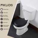 Toilet Seat, Slow Close, Soft Touch, Ultra-Smooth Matte Finish (No Orange-Peel Texture), Premium Moulded Wood, Quick Release, PIKLiDS (Black, Round)