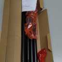 Curtain Rods No Drilling 48 to 84 Inch, 5/8 Inch Diameter No Drill Drapery Rod Set with Adhesive Brackets and Twiested Cage Finals, Bedroom Apartment Renter Friendly, Black