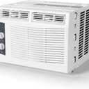 5000 BTU Window Air Conditioner, Mechanical Control AC Unit with Easy Install Kit, 2 Cooling/Fan Speeds, 2-Way Air Direction, Auto Restart, Cools Rooms Up to 150 Sq.Ft