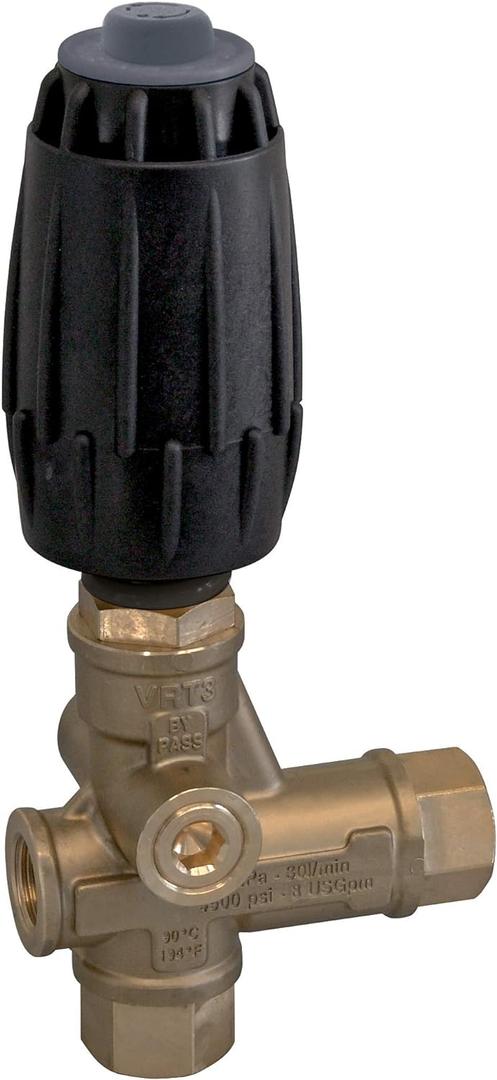 Pressure Washer VRT 3 Unloader - 4500 PSI, 10.5 GPM, 3/8" FNPT, Black, w/Knob