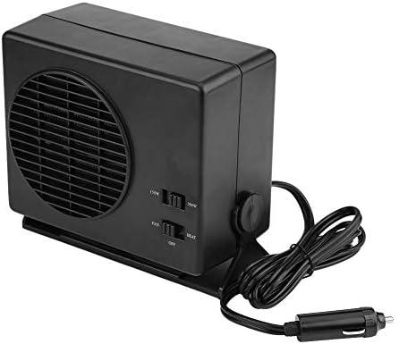 Pissente Portable 300W Car Heater and Fan, 2-in-1 Defroster and Demister for Winter, Cooling Fan for Summer, 12V Plug-In, Universal Fit (Black)