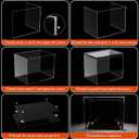 Football Helmet Display Case Full Size with Mirror Back and Black Base Dustproof Clear Acrylic Display Case for Basketball Sports Memorabilia