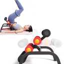 Foldable Back Extension Machine Home Gym Sit Up Machine for Glute & Ab Workouts Squat Machine for Home Gym Back Exercise for Lower Back Training with Resistance Bands (131 Style)