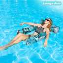 2 Pack Inflatable Pool Floats Adult,Plus Size 4-in-1 Multifunctional Pool Hammock Floating Lounge Chairs,Suitable for Vacation,Leisure,Pool Parties