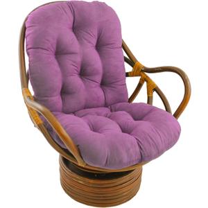 Blazing Needles Microsuede Tufted High Back Chair Cushion, 48" x 24", Ultra Violet