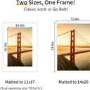 YESKAY 14x20 Picture Frame 3 Pack - White Poster Frame Display Pictures 11x17 with Mat or 14 x 20 Without Mat for Wall Hanging Horizontal and Vertical