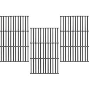 SafBbcue 19.7" Grill Grates for Char-Griller 1733 2735 Smokin' Champ Charcoal Grill Replacement Parts Chargriller 1624 1722 Replacement Parts Cast Iron Grates 3-Pack