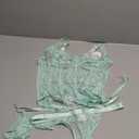 Avidlove Lingerie for Women Lace Corset and Panty Outfits Garter Lingerie Sets  (Large, Light Green)