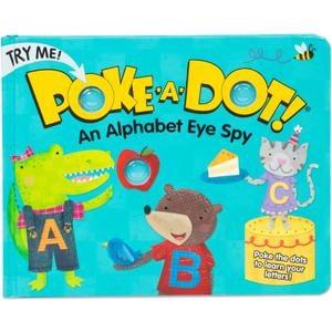 Melissa & Doug Poke-a-Dot! an Alphabet Eye Spy, Interactive Children's Board Book with Buttons to Pop, Educational Sensory Toy for Toddlers & Preschoolers Ages 3+ - FSC Certified