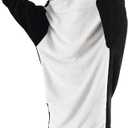 ZPECC Shark Blanket Onesie Hoodie - Wearable Shark Costume Pajamas with Fins, Cozy Flannel Animal Blanket for White Elephant Gift Movie Night Party (Black,L) (L (Fit for Height 4'7"-5'4"))
