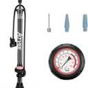 Bike Pump, 25 Height Full Size Bicycle Pump with 160 PSI High Pressure, Bike tire Pump with Presta and Schrader Valve, Bike Air Pump for Bike Tires, Balls and Swimming Ring,Bike Pumps with Psi Gauge