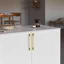 10 Pack 10 Inch(254mm) Kitchen Cabinet Handles Brushed Gold Cabinet Pulls Kitchen Cabinet Hardware Drawer Pulls for Cupboard Wardrobe