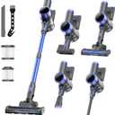 Cordless Vacuum Cleaner, 10-in-1 Lightweight Stick Vacuum with 33 kPa Powerful Suction, 45-Min Runtime, Rechargeable Vacuum Cordless for Home Hard Floor Low-Pile Carpet and Pet Hair