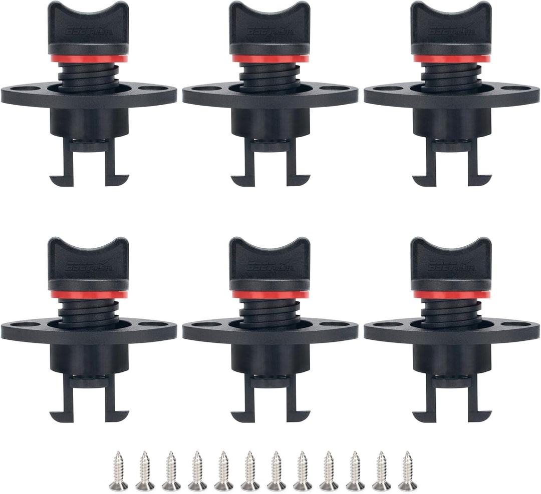 6pcs Boat Drain Plug Transom Drain Plug Kayak Scupper Plugs Thread Bung for Kayak Canoe and Boat
