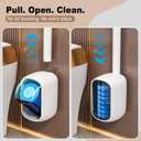 Disposable Toilet Brush with 35 Refill Pads, Auto-Open, Water-Activated Cleaning Heads, Wall-Mounted Toilet Kit for Bathroom & Tub