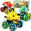 Monster Truck Toys Dinosaur Cars for Toddlers 1-3, Press and Go Cars Truck Toys for 1 2 3 4 5 Year Old Boys Girls Gift, Light Up Boy Toy Dinosaur Cars for 2 3 4 One Two Year Old Boy Birthday Gifts