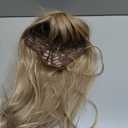 FESHFEN Long Wigs with Bangs, Synthetic Natural Looking Layered Straight Hair Wig for Women Daily Party Use 18 inch, Dirty Blonde