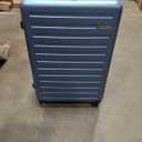 TydeCkare 20 Inch Carrry On Luggage with Front Zipper Pocket, 45L, Lightweight ABS+PC Hardshell Suitcase with TSA Lock & Spinner Silent Wheels, Convenient for Business Trips, Ice Blue