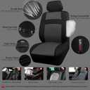 CAR PASS 3D Air Mesh Seat Cover Full Sets, Charcoal Car Seat Cover with 5mm Composite Sponge Inside,Airbag Compatible Universal Fit for SUV,Vans,sedans, Trucks, Automotive Interior Covers(Black Gray)