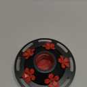 WOSIBO Hummingbird Feeder Replacement Bottom Base Replacement Part Includes Red Plastic Base Metal Top and Brushes (Black Circle)