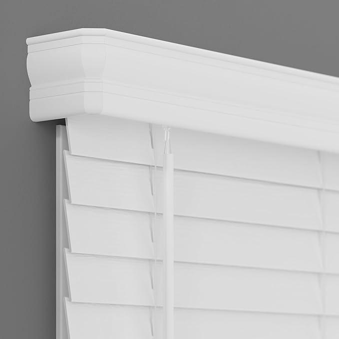 2 Inch Cordless Faux Wood Blind 24 x 60