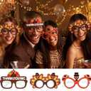 3 x Amosfun Thanksgiving Turkey Sunglasses Creative Thanksgiving Day Eyeglasses Cosplay Party Glasses for Day Birthday Party Favor Supplies 9PCS