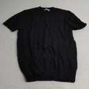 Runcati Mens Knit Short Sleeve T Shirts Casual Crewneck Slim Fit Shirt Cable Knitted Stretch Pullover Tees (Medium, Black)