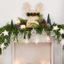 VICASKY Clear Baubles Bauble for Crafting Christmas 18Pcs Ball Handmade Ornaments Sphere Set Round Iridescent Balls Mini Ornament Gradient Colorful Tree Hanging Xmas DIY Rainbow Birthday Wedding