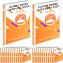 Fulmoon 24 Pcs 3 Ring Plastic Binders Bulk with 2 Pockets Flexible Binder with Transparent View Cover Plastic Binder for Home Office(1/2 Inch,White)