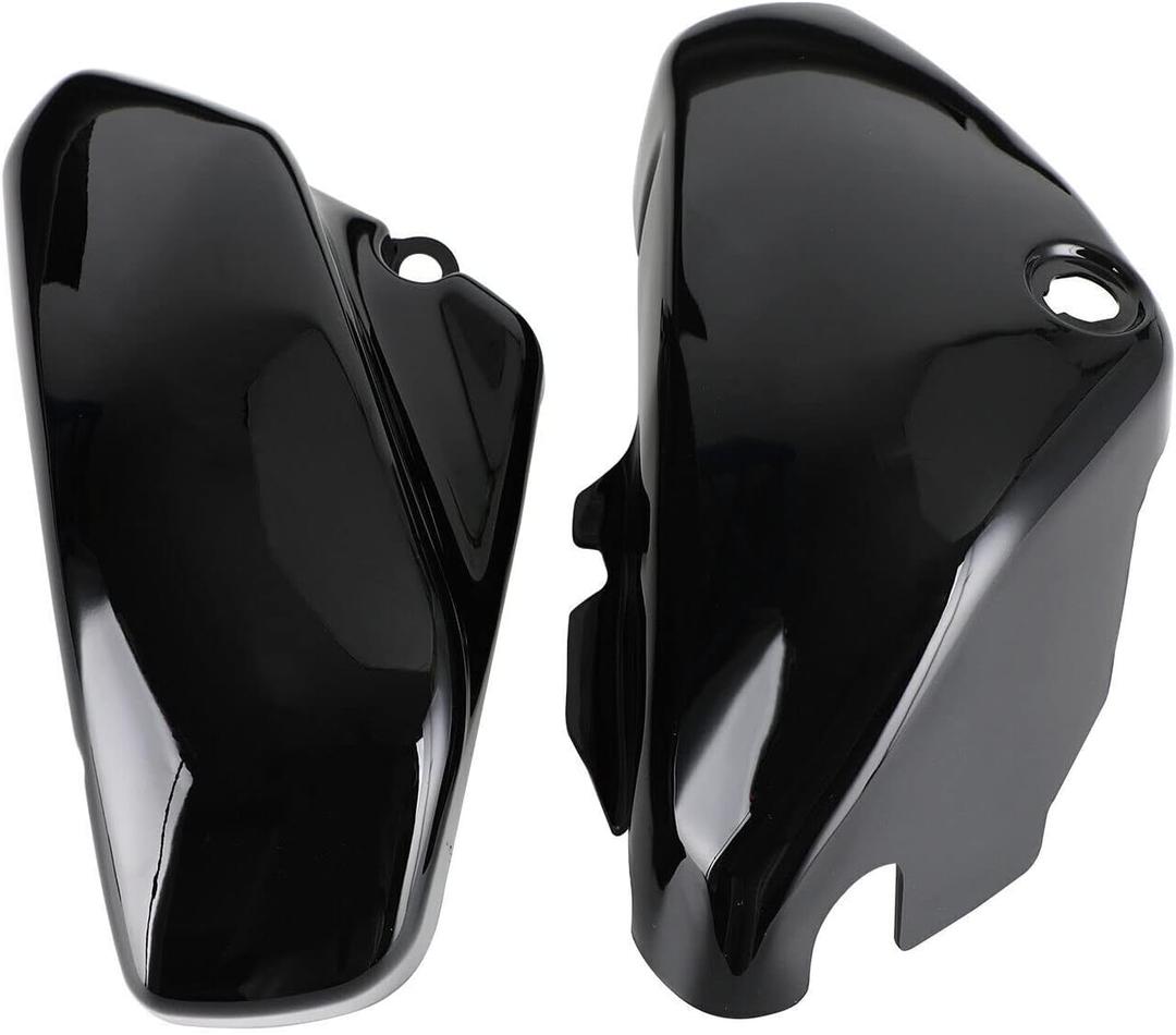 Black Battery Side Cover Protection Guard Fairing Cover Compatible for Suzuki Boulevard Volusia C50 VL400 VL800 2005-2017