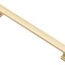 Alzassbg 5 Pack Matt Gold Cabinet Pulls, 7 Inch(177.8mm) Hole Centers Kitchen Cabinet Handles for Cabinets and Drawers AL3061MGP