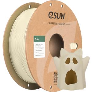 eSUN PLA+ Filament 1.75mm 1KG, 3D Printer Filament Dimensional Accuracy +/- 0.03mm, 1kg Cardboard Spool(2.2lbs) 3D Printing Filament, Fits for Most FDM 3D Printers,Bone White