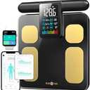 RunStar Scale for Body Weight and Fat Percentage, 8 Electrodes High Precision Digital Scale for BMI 20 Body Composition Measurement, Bathroom Smart Scales with Large Color Display FSA&HSA Eligible